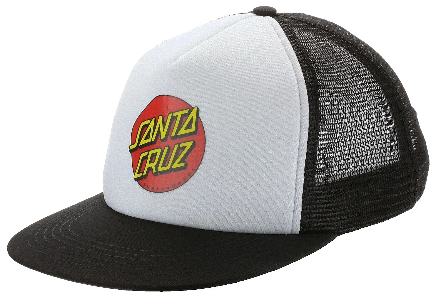 gorra con visera Santa Cruz Classic Dot Trucker - White/Black - men´s