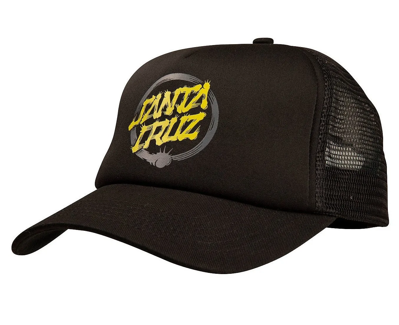 gorra con visera Santa Cruz Mako Dot Meshback Trucker - Black/Black - men´s