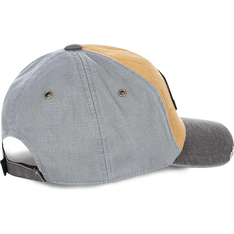 Gorra curva amarilla y gris ajustable JACKGOG de Von Dutch