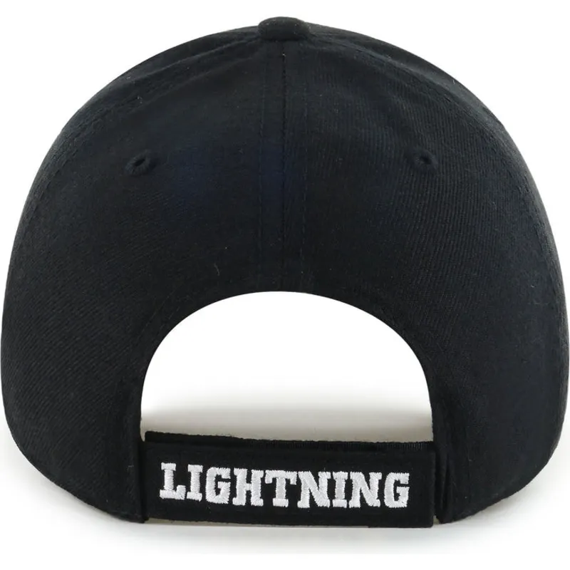 Gorra curva negra ajustable MVP de Tampa Bay Lightning NHL de 47 Brand