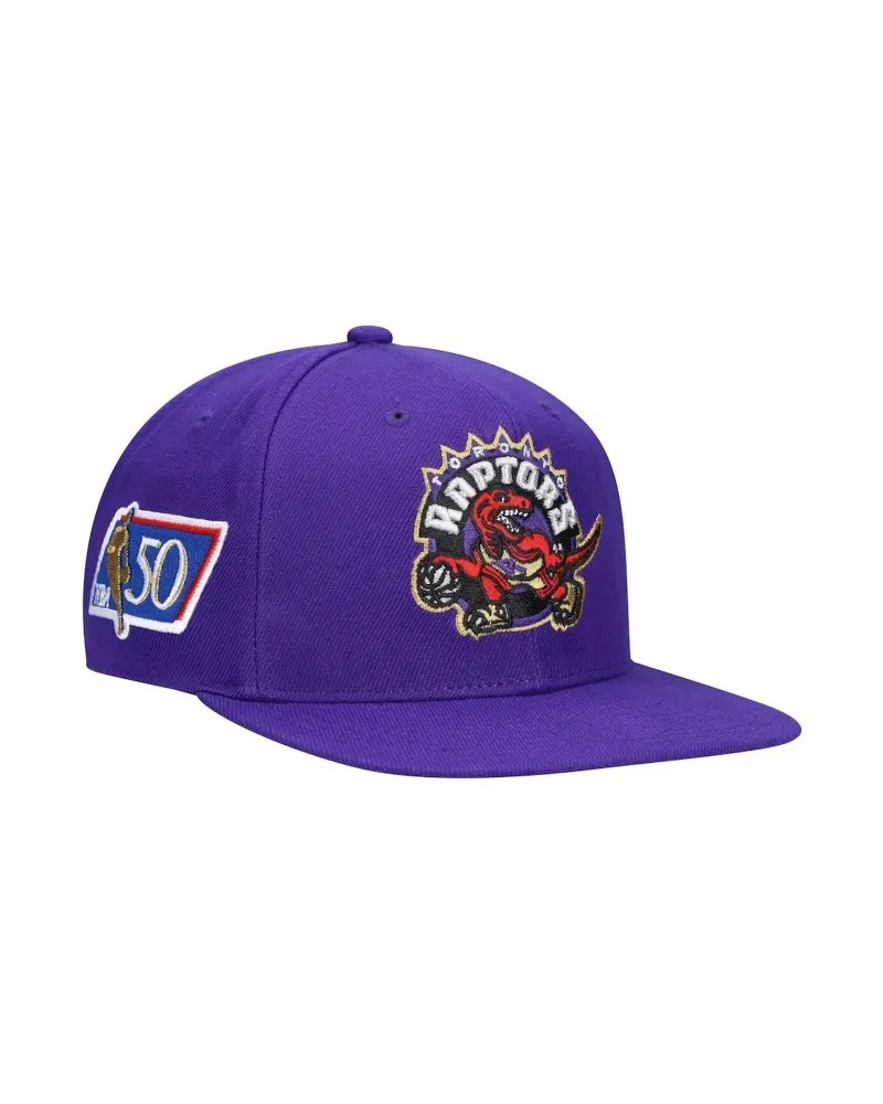 Gorra mitchell & ness morada raptors team ground 2.0 hwc snapback