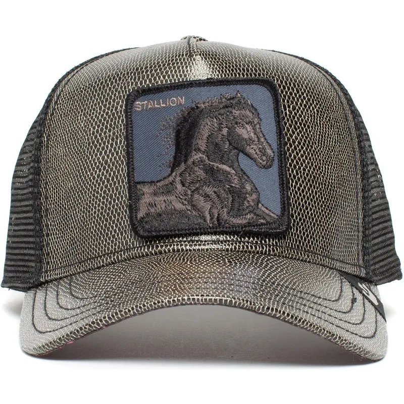 Gorra trucker negra caballo Black Horse de Goorin Bros.