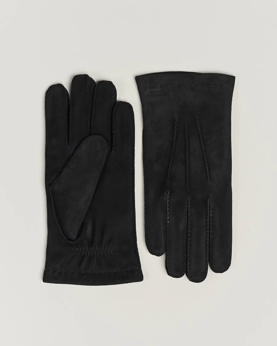 Hestra Arthur Wool Lined Suede Glove Black