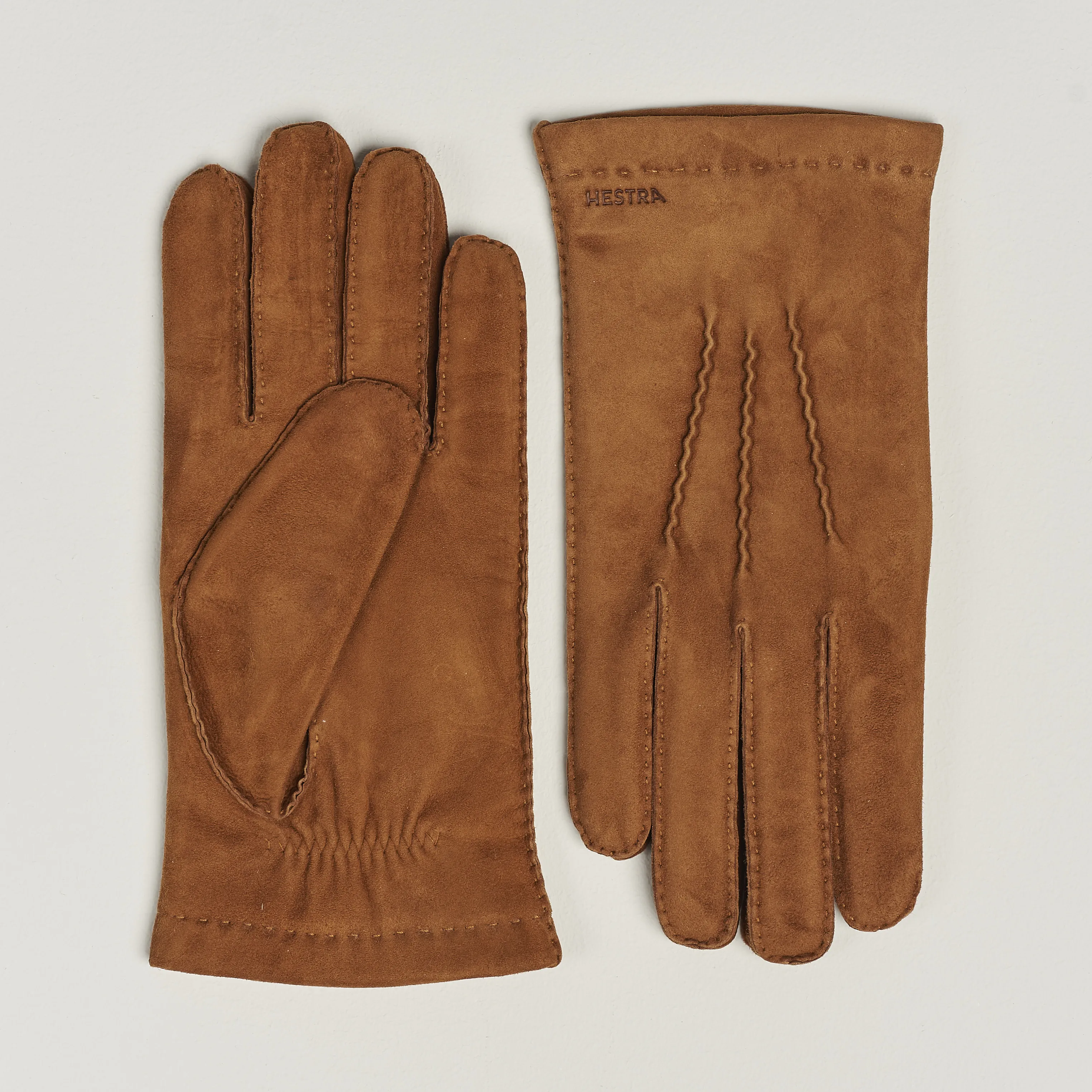 Hestra Arthur Wool Lined Suede Glove Cognac