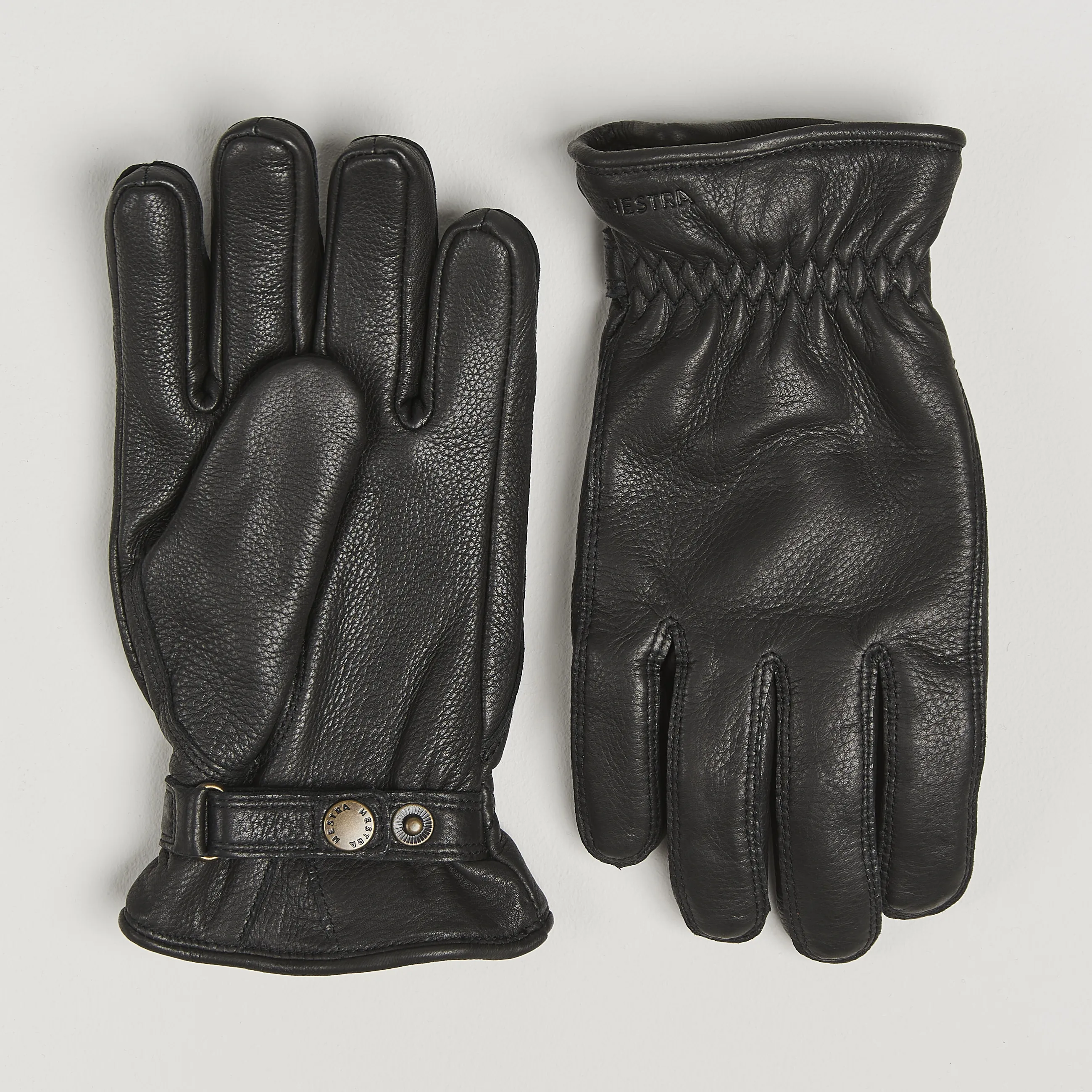 Hestra Burensvik Deerskin Wool Pile Glove Black