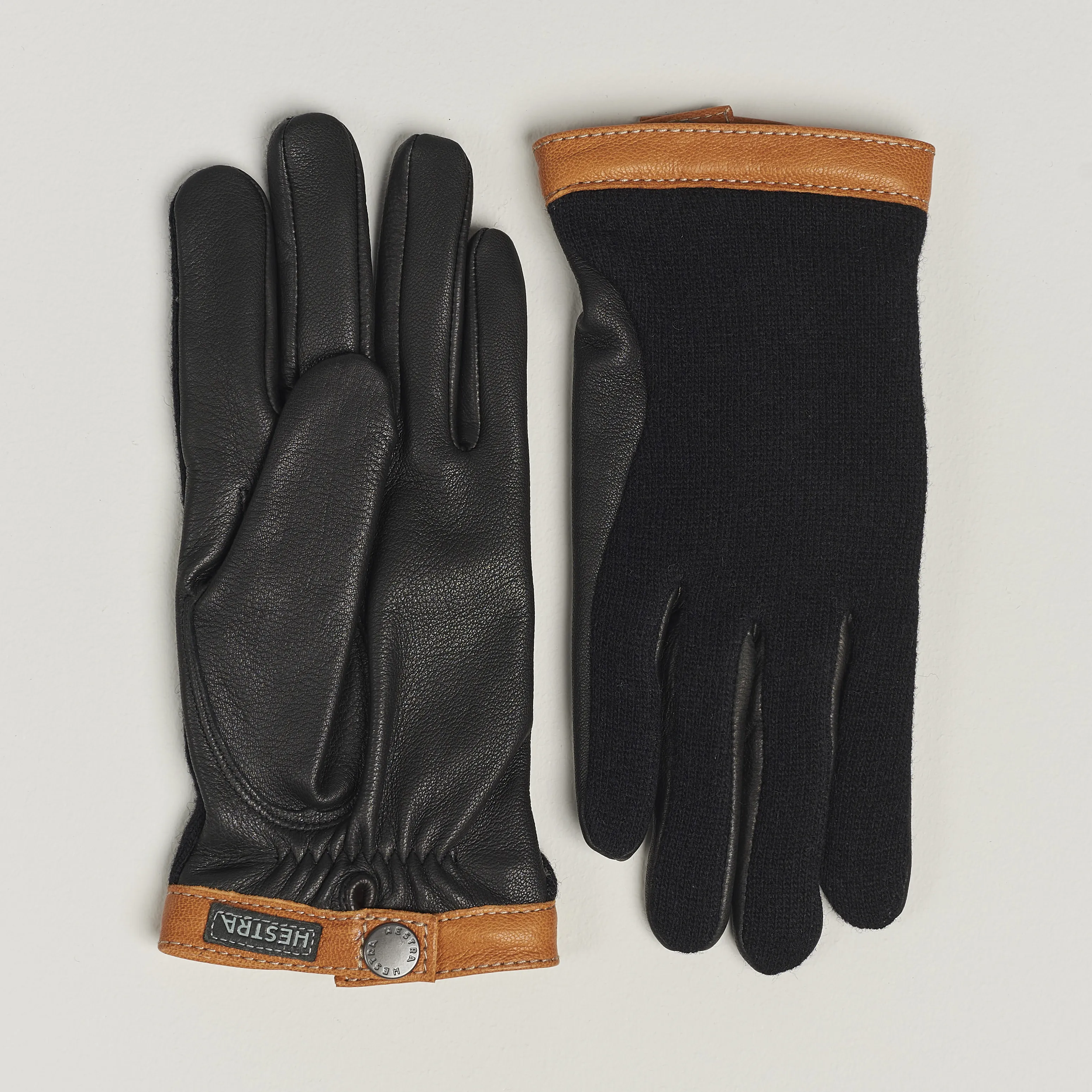 Hestra Deerskin Wool Tricot Glove Black/Black