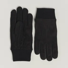 Hestra Geoffery Suede Wool Tricot Glove Black