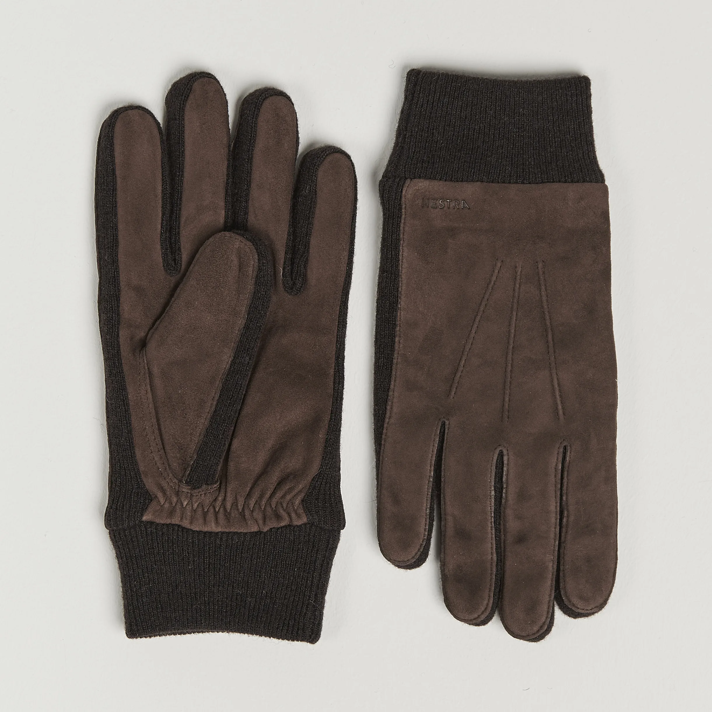 Hestra Geoffery Suede Wool Tricot Glove Espresso