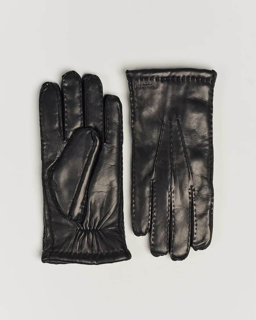 Hestra George Lambskin Hairsheep Glove Black