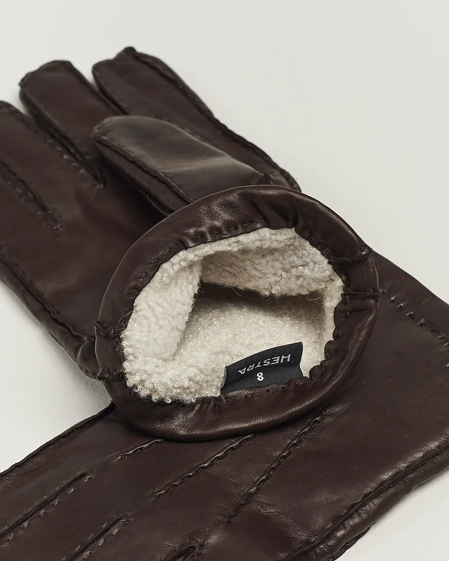 Hestra George Lambskin Hairsheep Glove Espresso