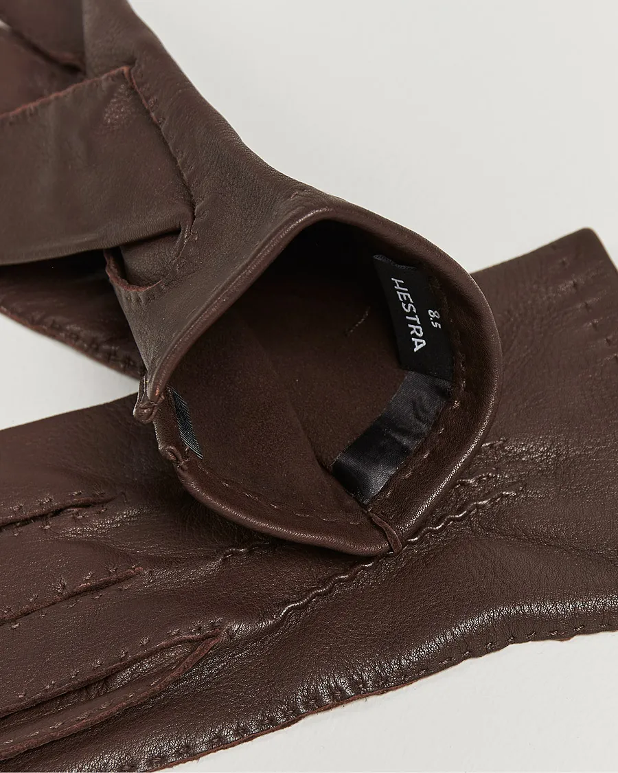 Hestra Henry Unlined Deerskin Glove Chocolate