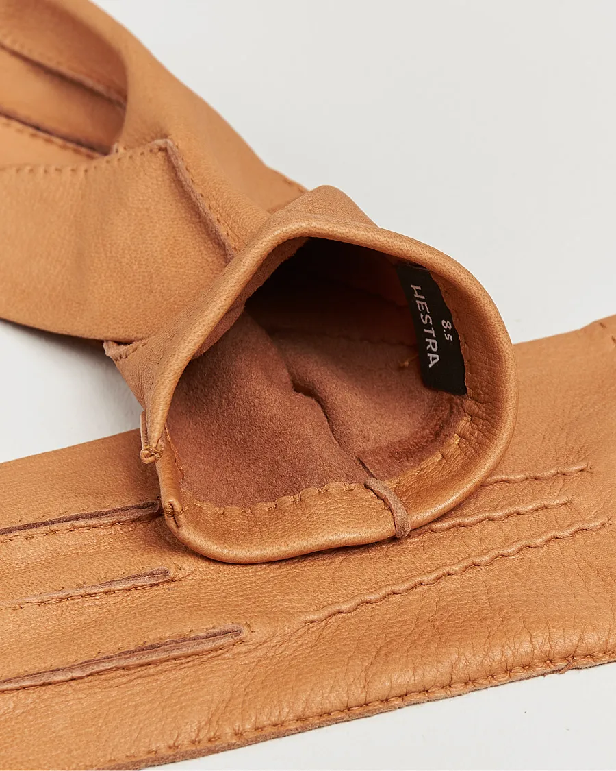 Hestra Henry Unlined Deerskin Glove Cognac