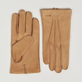 Hestra Henry Unlined Deerskin Glove Cognac