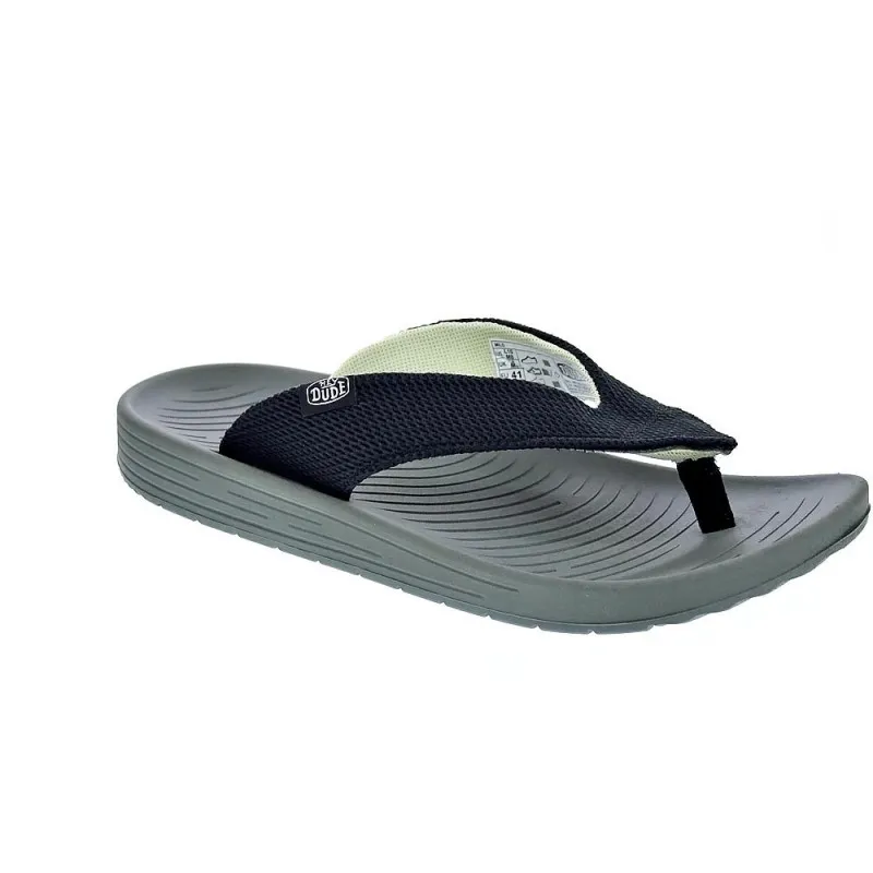 Hey Dude Sandalias Hombre Milo Negro