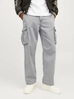 JJIALEX JJCARGO MF 313 Vaqueros de corte baggy | Gris intermedio | Jack & Jones®