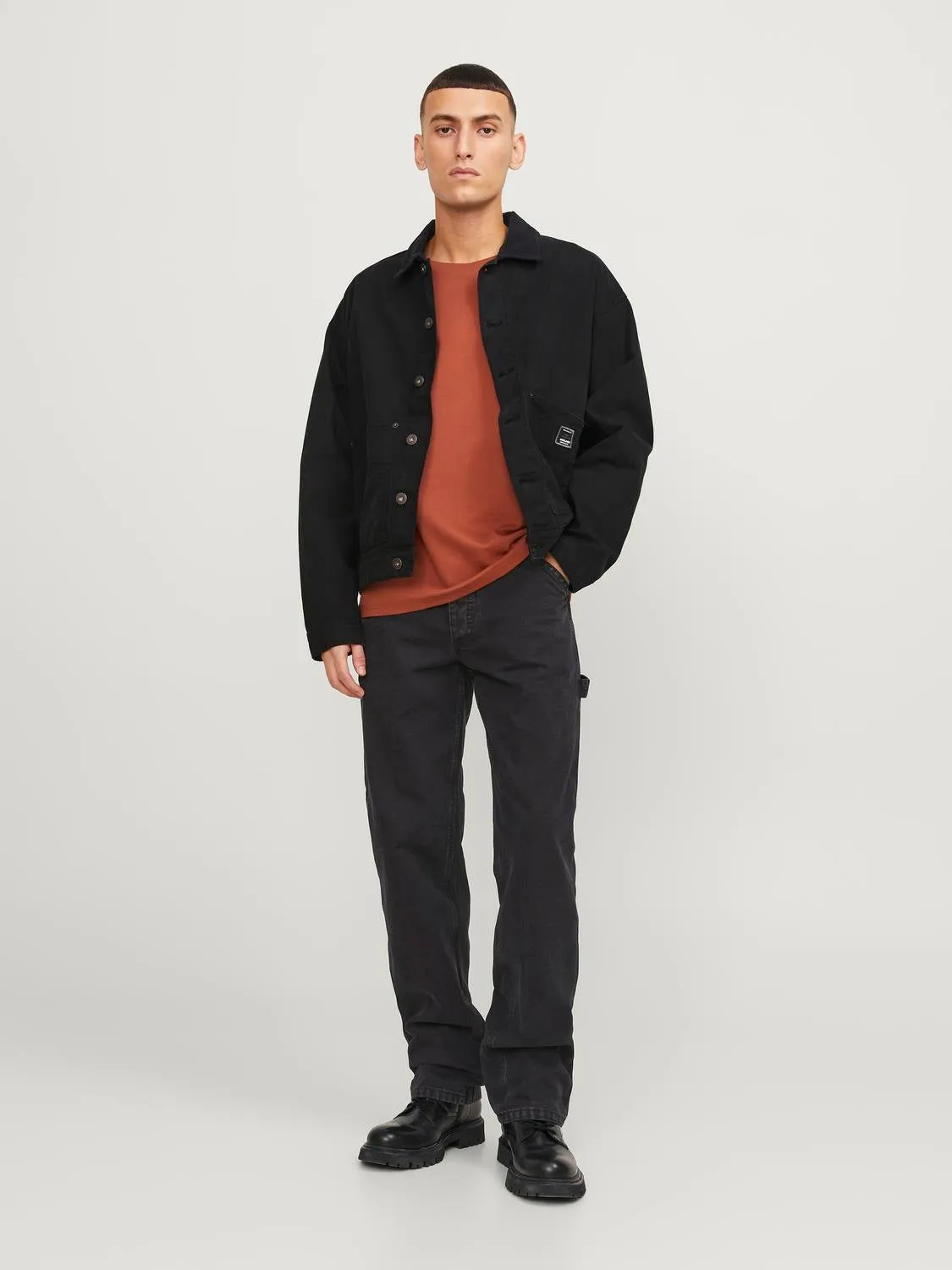 JJIEDDIE JJCARPENTER WI 050 Vaqueros Corte loose | Negro | Jack & Jones®