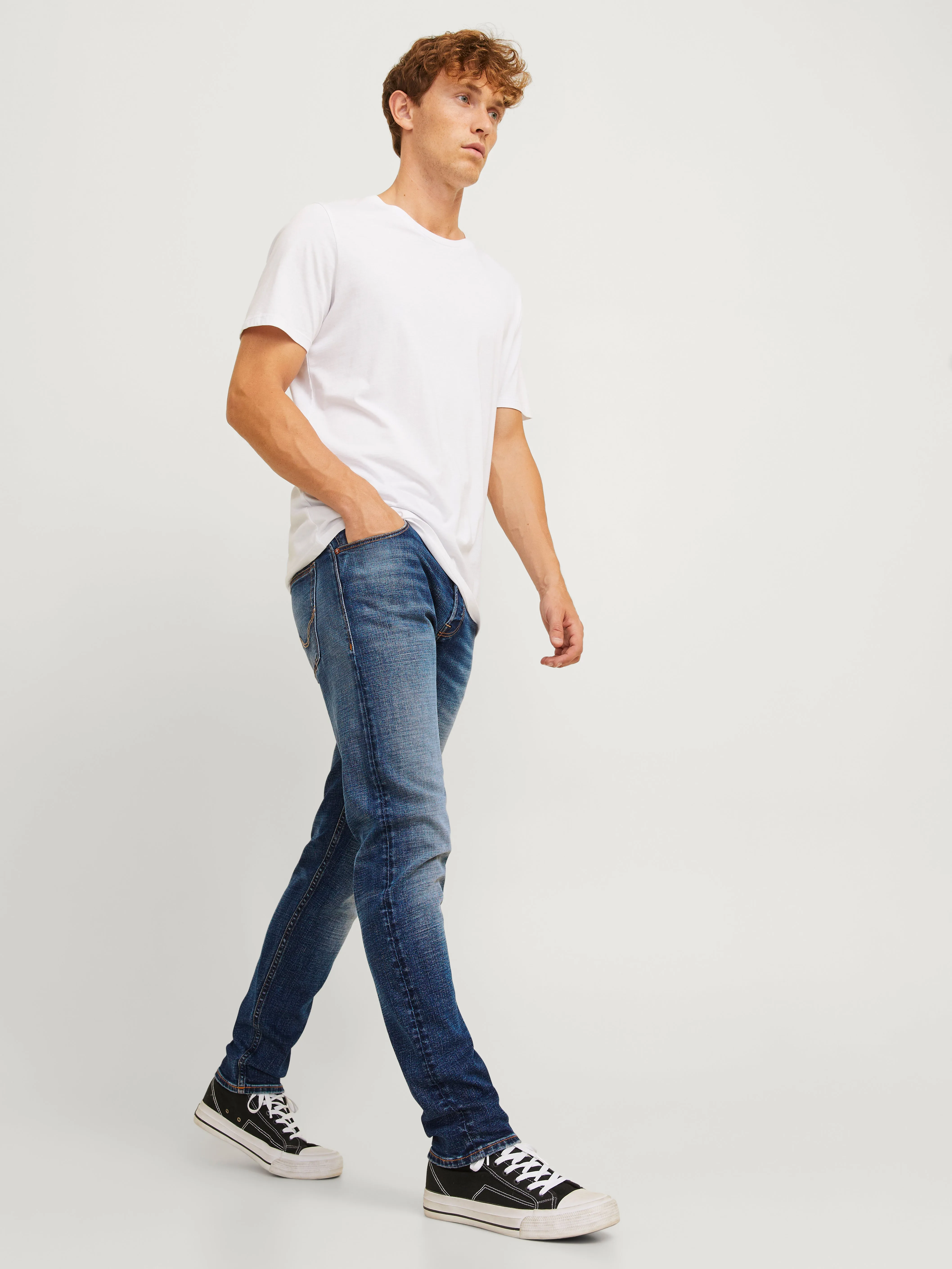 JJIERIK JJCOLE CB 125 Vaqueros de corte tapered | Azul intermedio | Jack & Jones®