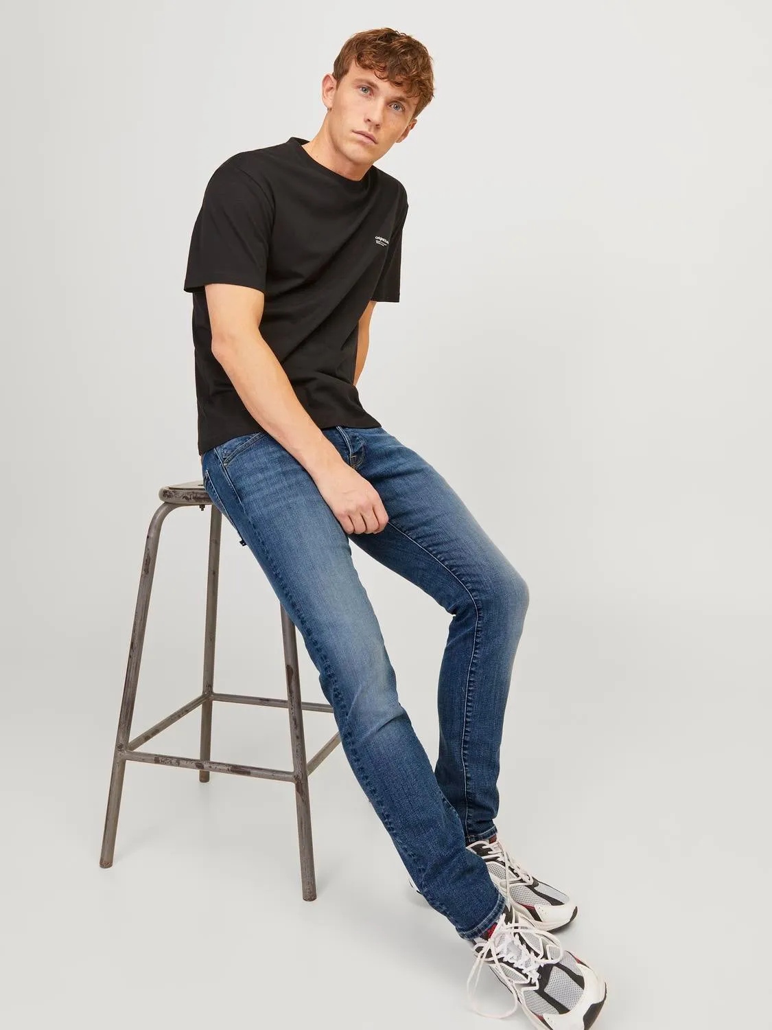 JJIGLENN JJFOX 50SPS CB 036 Vaqueros de corte slim | Azul intermedio | Jack & Jones®