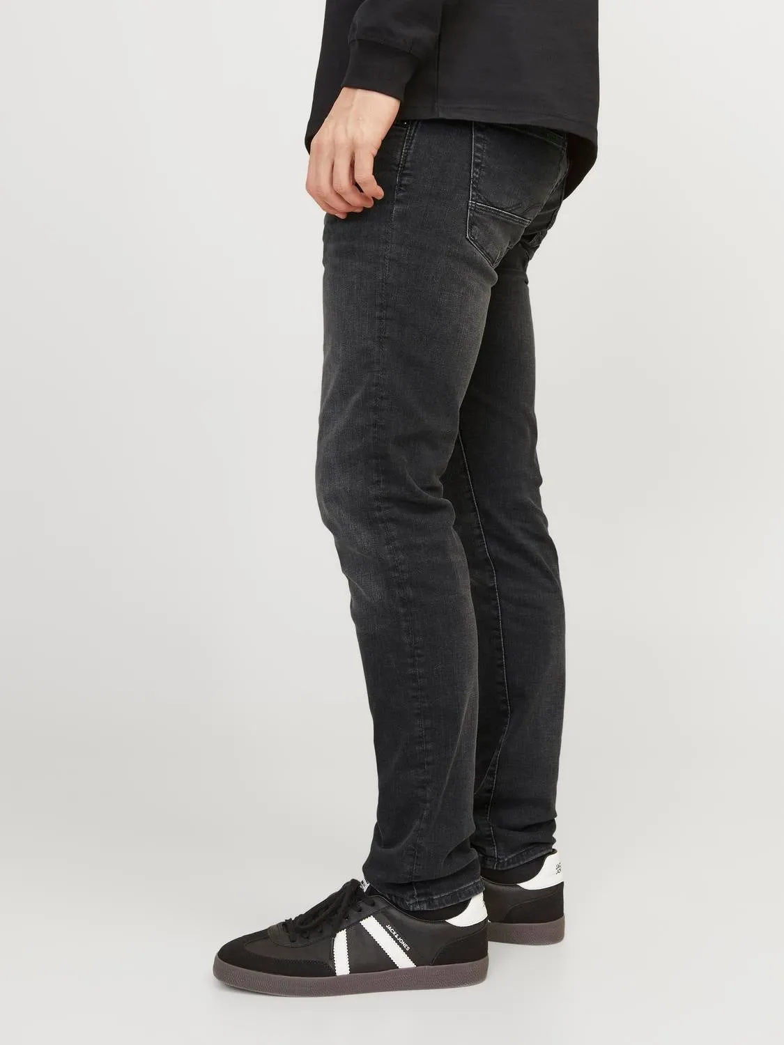 JJIGLENN JJFOX BL 655 Vaqueros de corte slim | Negro | Jack & Jones®