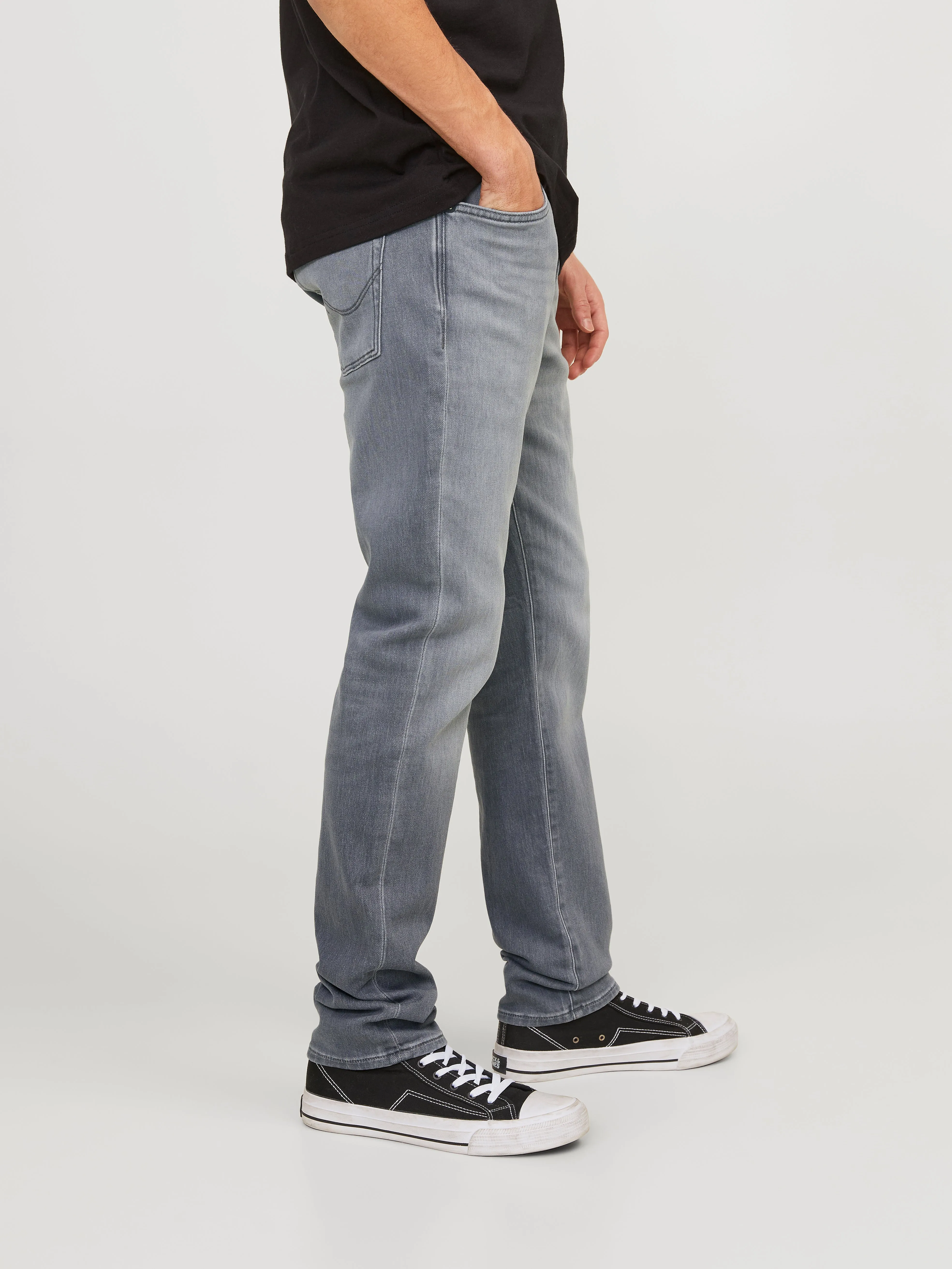 JJIGLENN JJICON GE 370 I.K SS24 Vaqueros de corte slim | Gris intermedio | Jack & Jones®