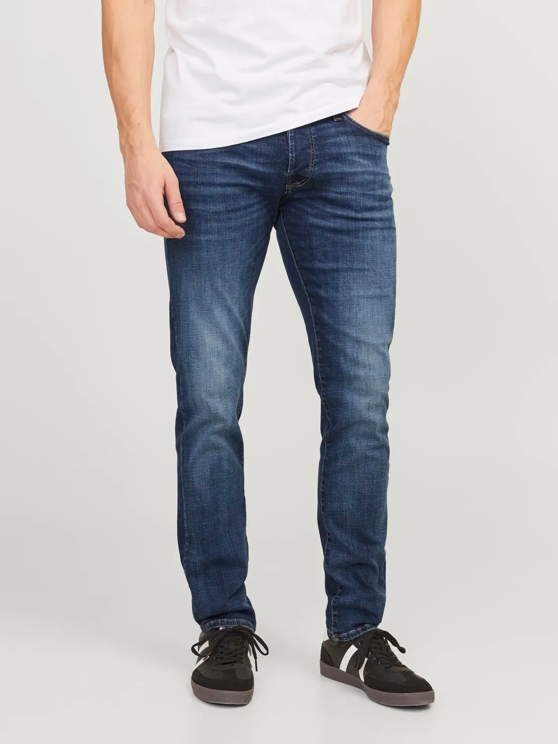 JJIGLENN JJICON JJ 057 50SPS Vaqueros de corte slim | Azul intermedio | Jack & Jones®