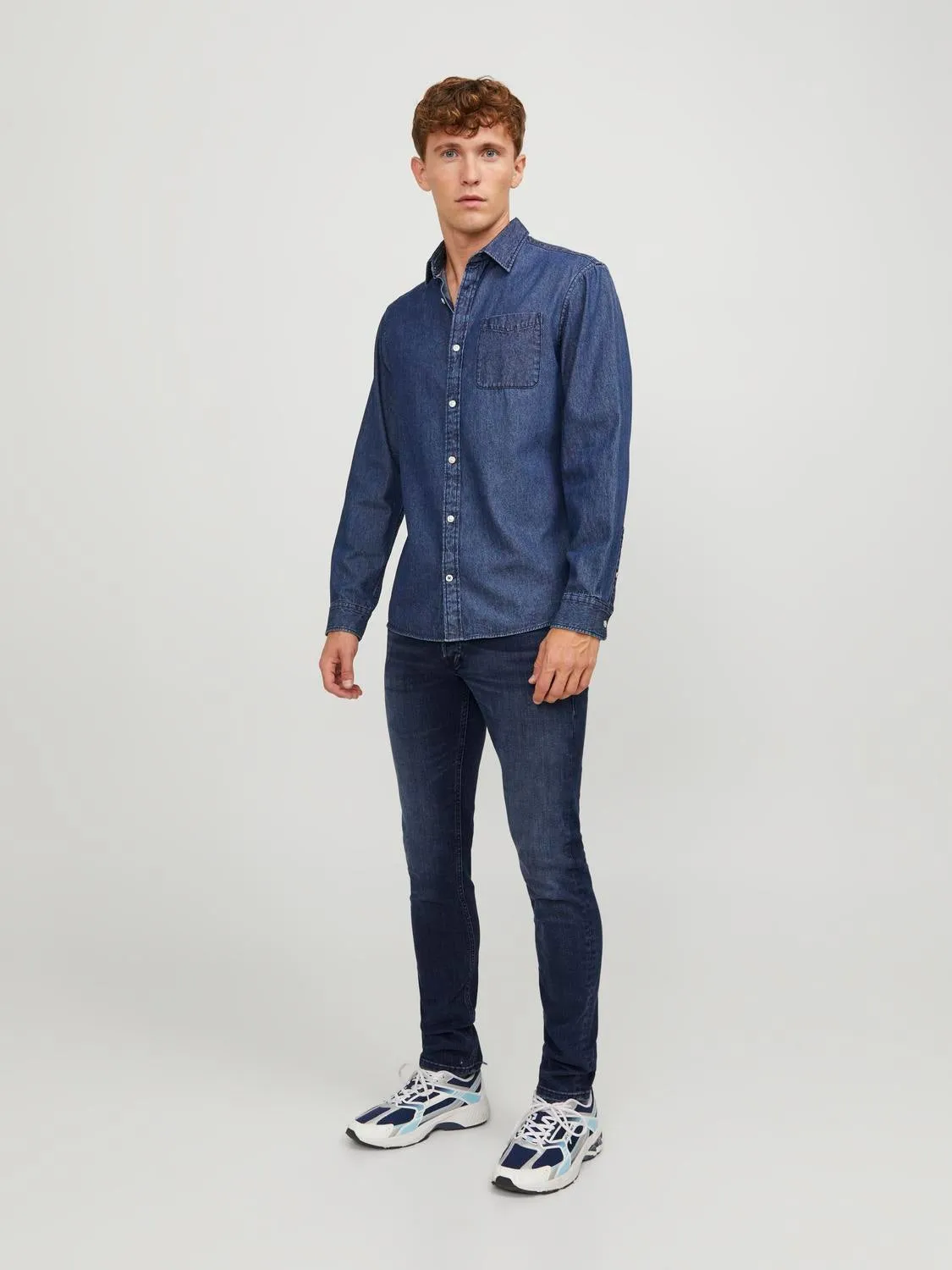 JJIGLENN JJORIGINAL AM 812 Vaqueros de corte slim | Azul intermedio | Jack & Jones®