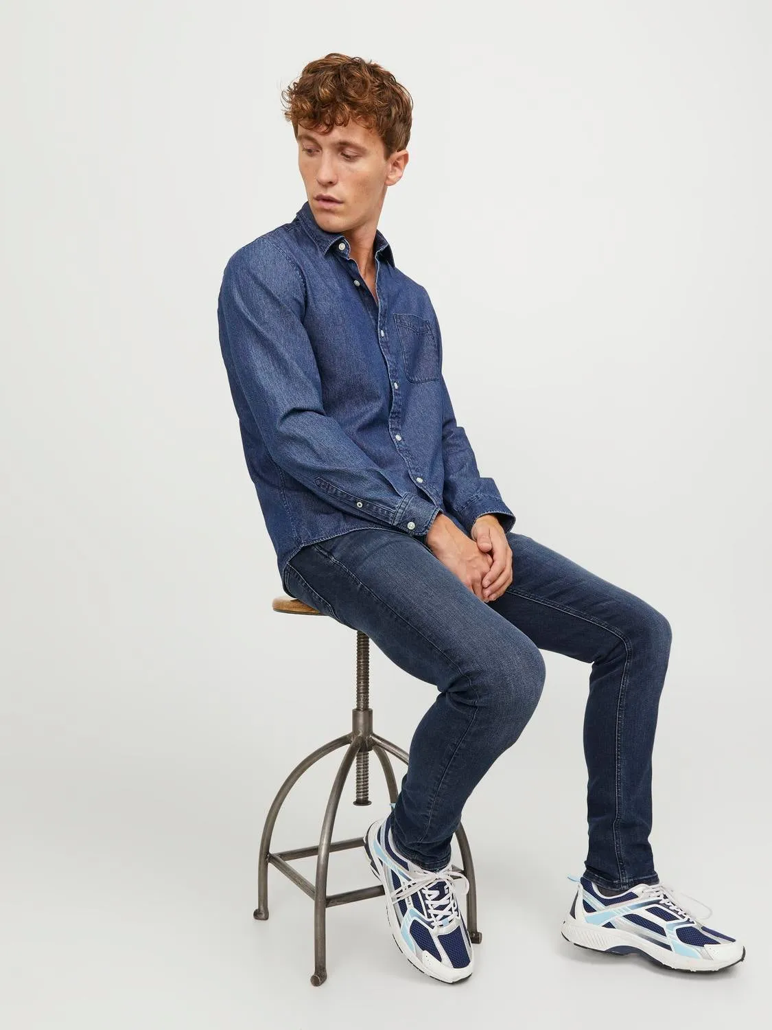 JJIGLENN JJORIGINAL AM 812 Vaqueros de corte slim | Azul intermedio | Jack & Jones®