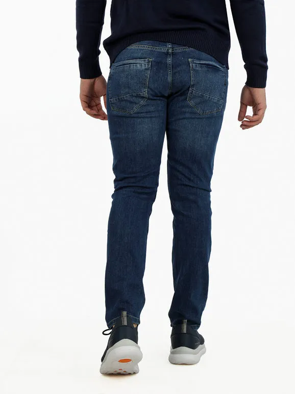 Johnny Looper Vaqueros de hombre de corte slim en denim oscuro