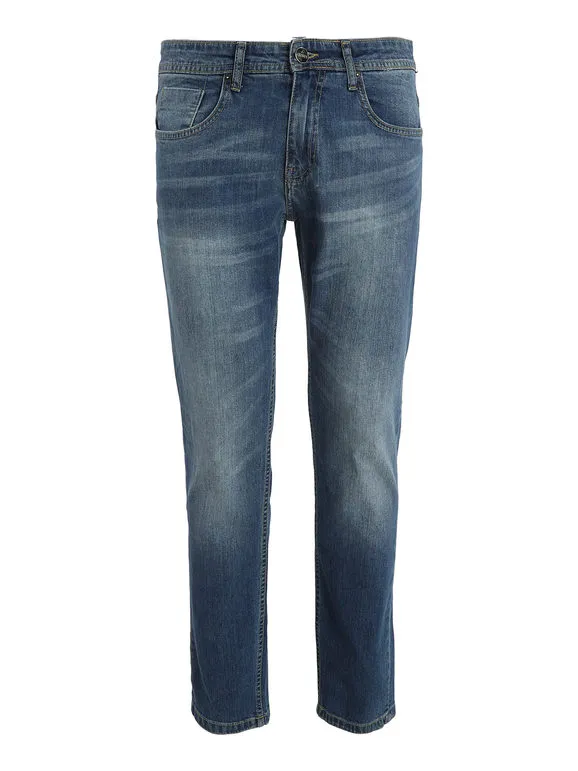 Johnny Looper Vaqueros de hombre de corte slim en denim oscuro