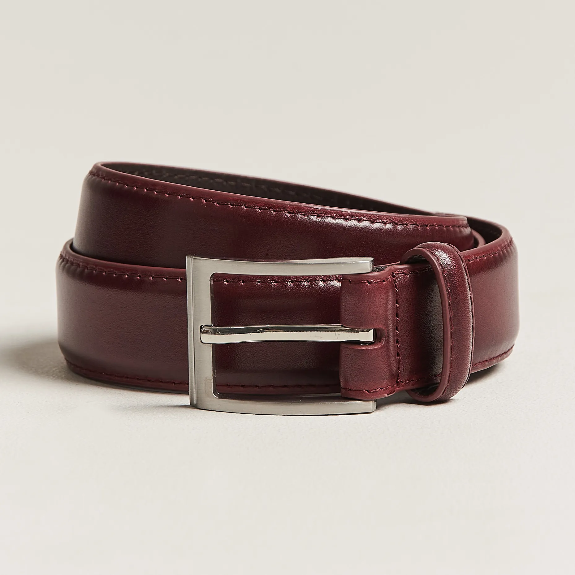 Loake 1880 Philip Leather Belt Burgundy