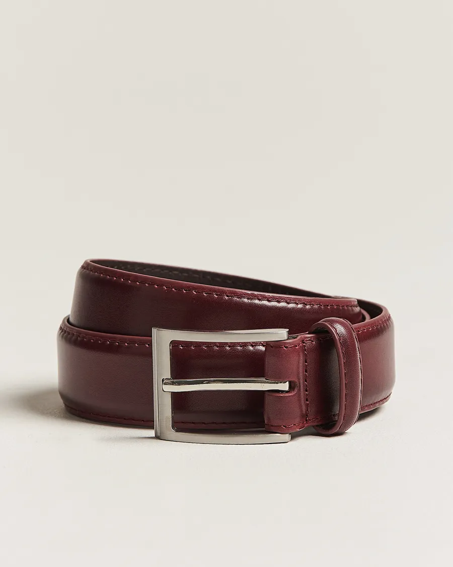 Loake 1880 Philip Leather Belt Burgundy