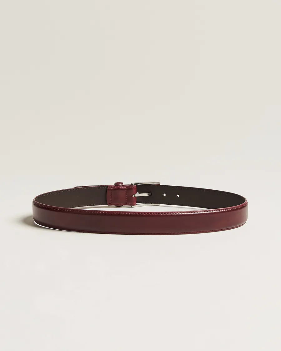 Loake 1880 Philip Leather Belt Burgundy