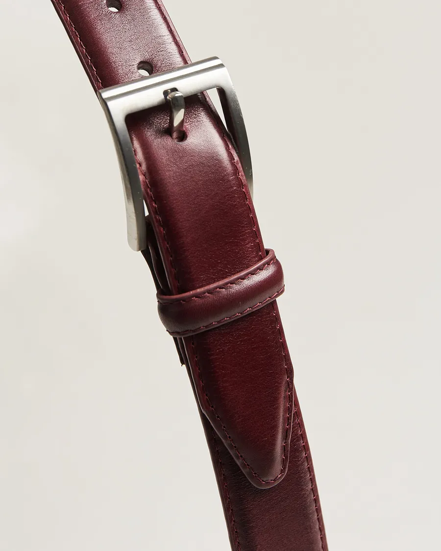 Loake 1880 Philip Leather Belt Burgundy