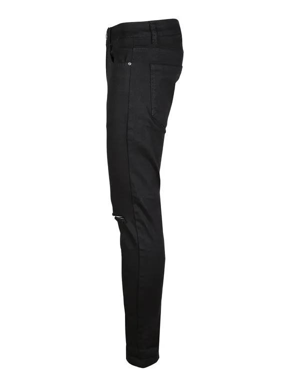 Max Tre Vaqueros de hombre slim fit con rotos