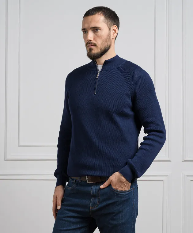 MooRER BASOLI blue striped jumper