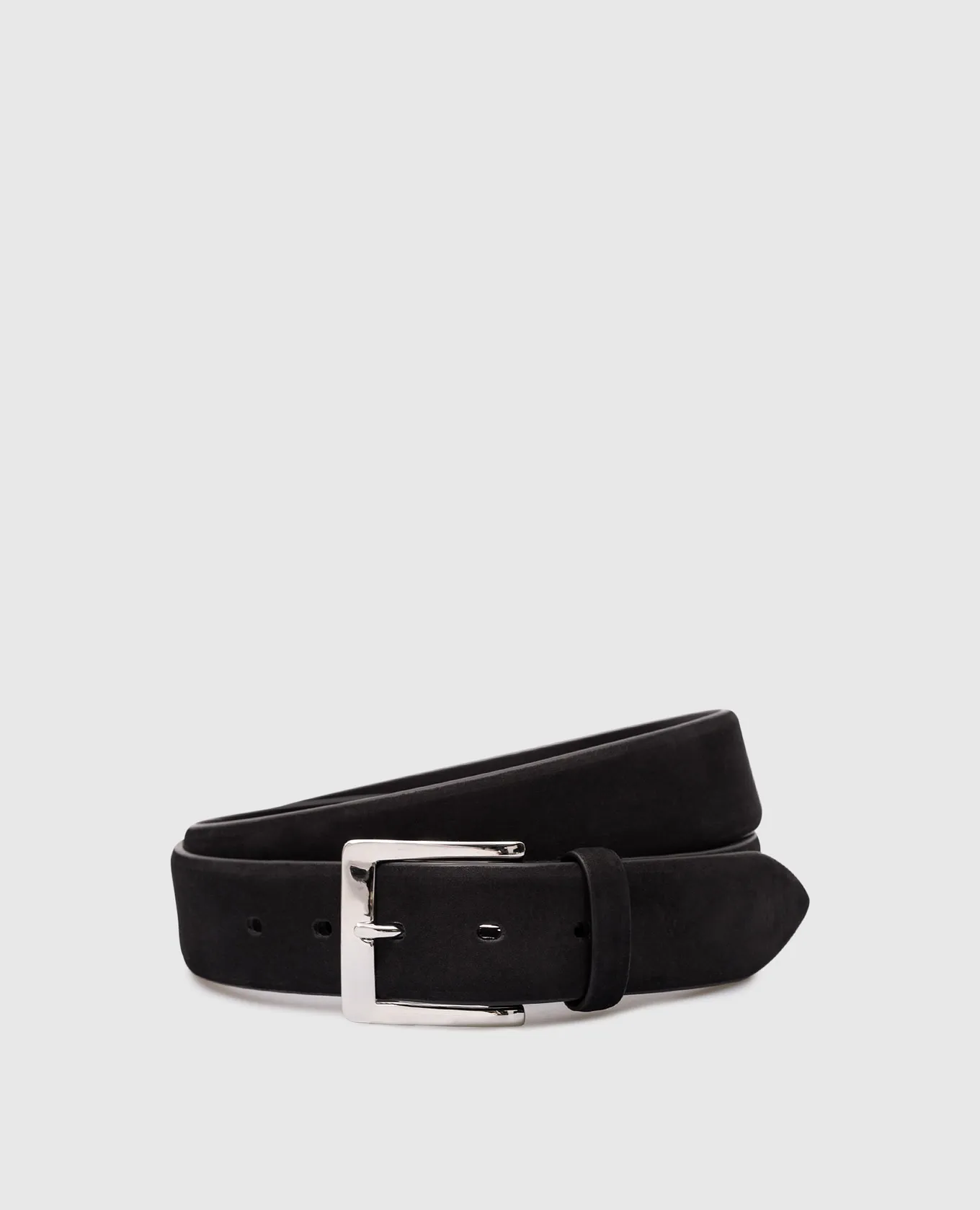 MooRER Black GAREY nubuck belt