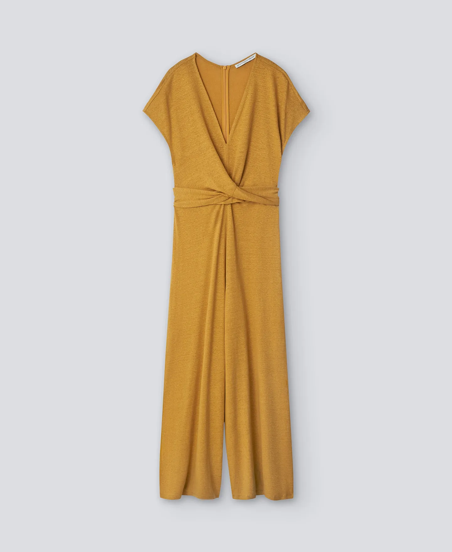 Mustard long jumpsuit woman