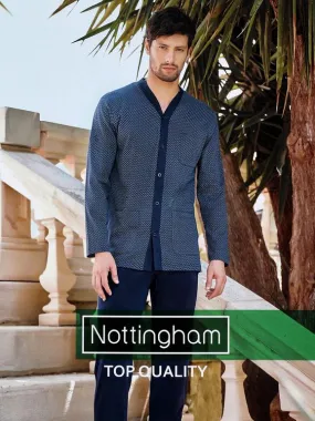 Nottingham Pijama abierto de hombre en punto de algodón