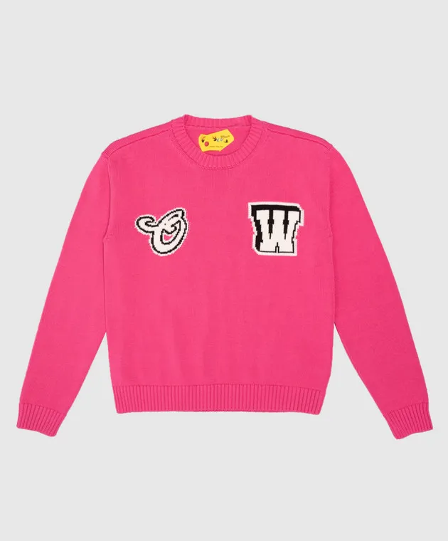 Off-White Baby pink jumper with logo pattern