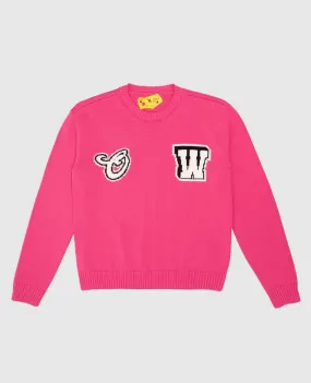 Off-White Baby pink jumper with logo pattern