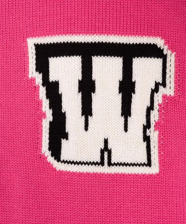 Off-White Baby pink jumper with logo pattern