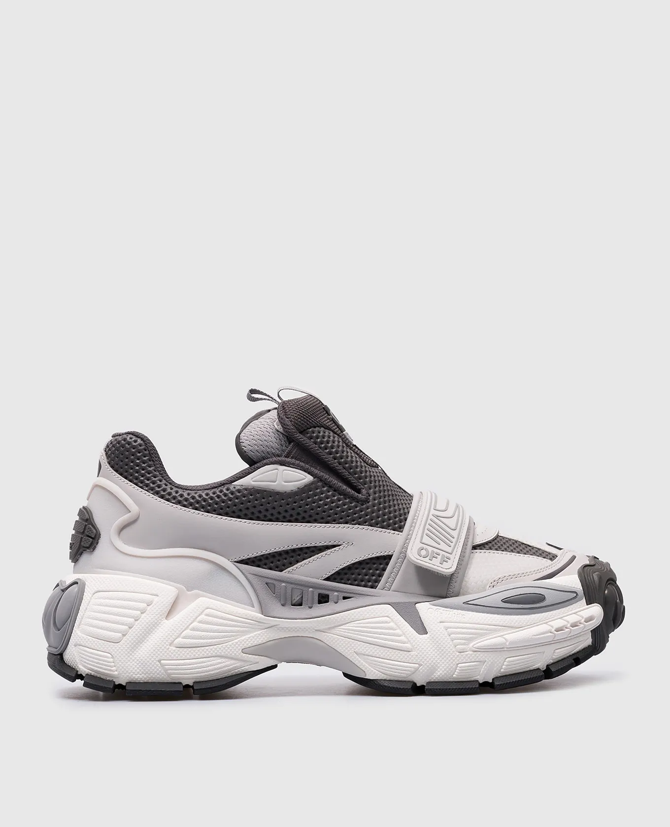 Off-White Gray logo Glove Slip On combo sneakers