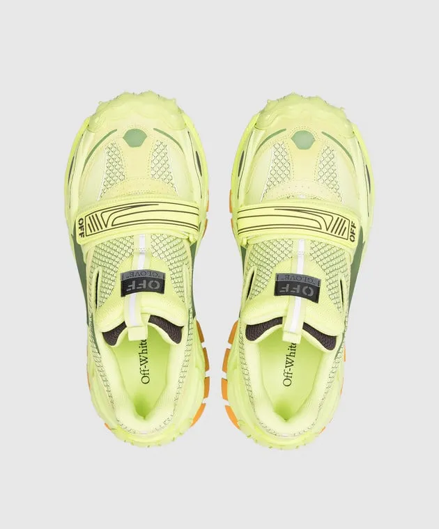 Off-White Green Logo Glove Slip On Combo Sneakers