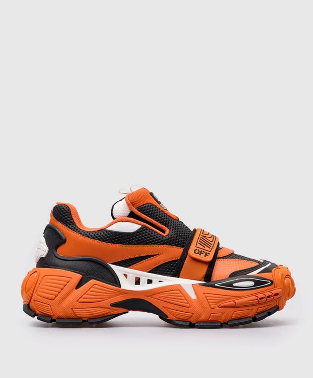 Off-White Orange combination Glove Slip On sneakers