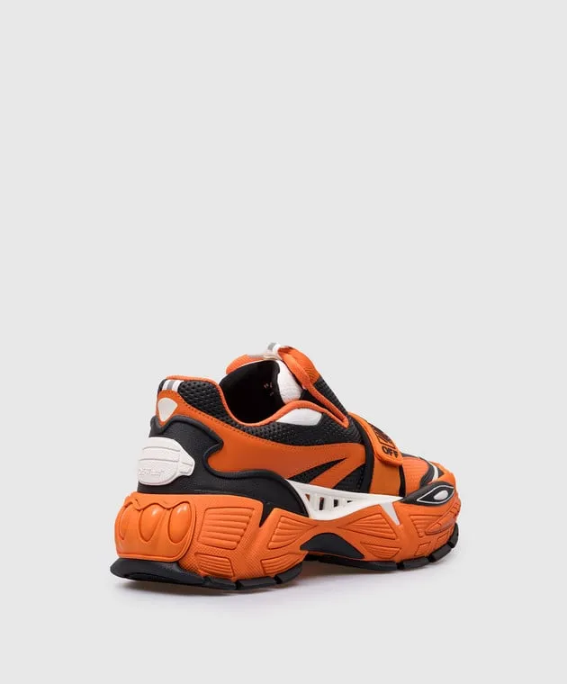 Off-White Orange combination Glove Slip On sneakers