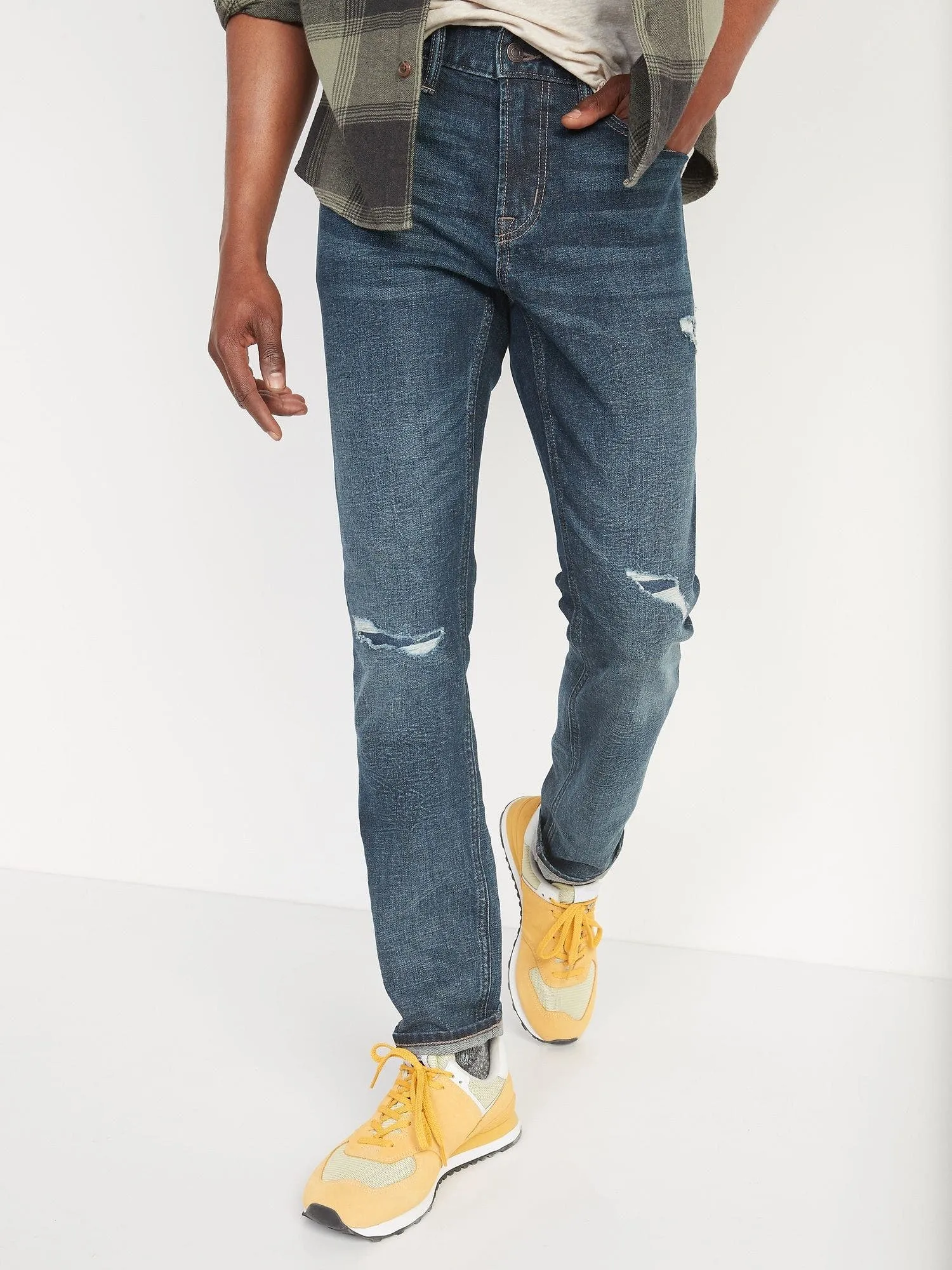 OLD NAVY Jeans Skinny Rasgados Old Navy Hombre