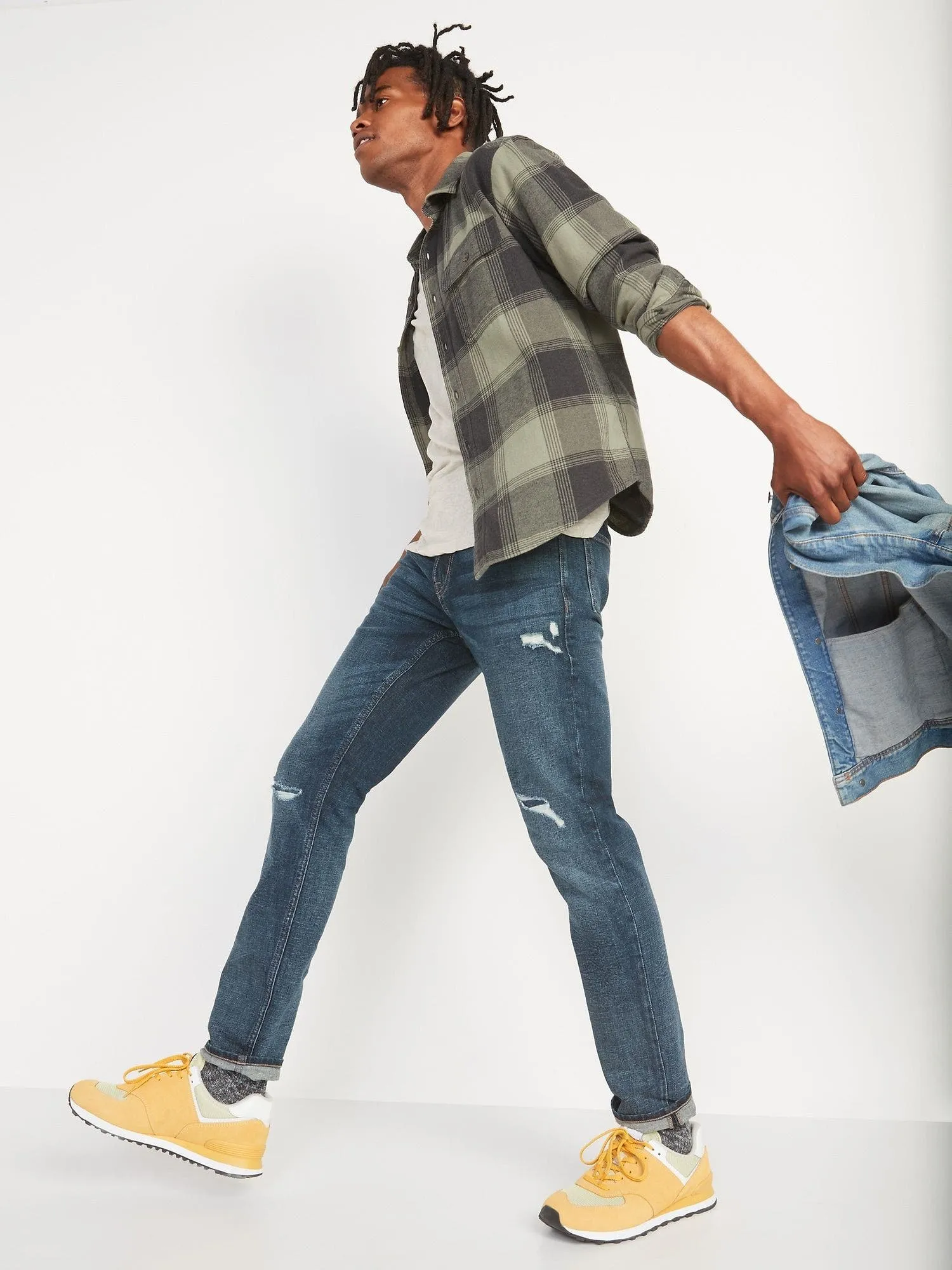 OLD NAVY Jeans Skinny Rasgados Old Navy Hombre