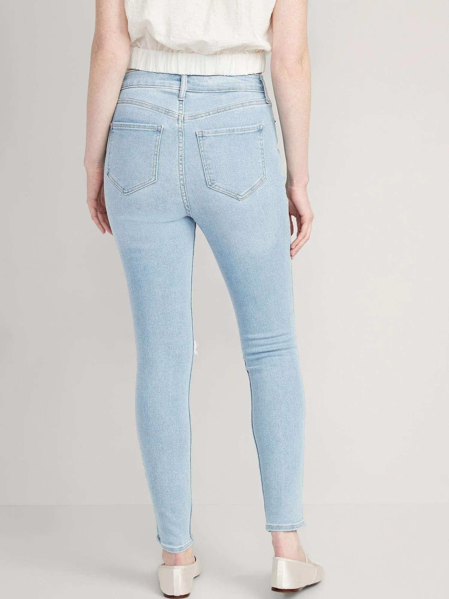 OLD NAVY Jeans Straight Extra Tiro Alto Rockstar Old Navy Mujer