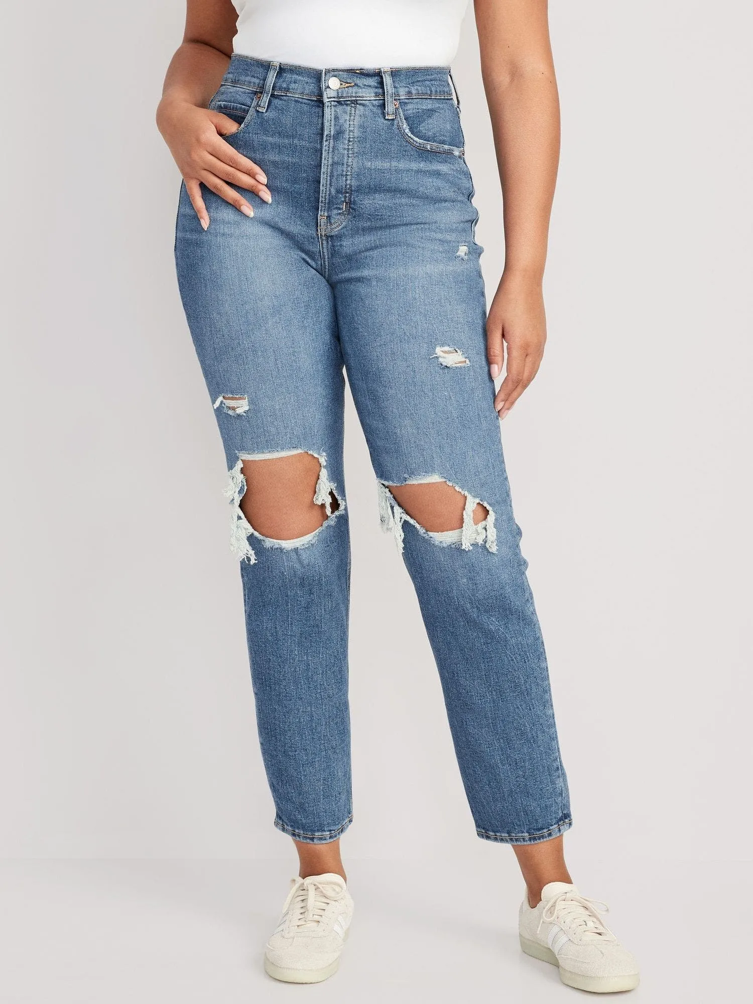 OLD NAVY Jeans Straight Extra Tiro Alto Sky-Hi Old Navy Mujer