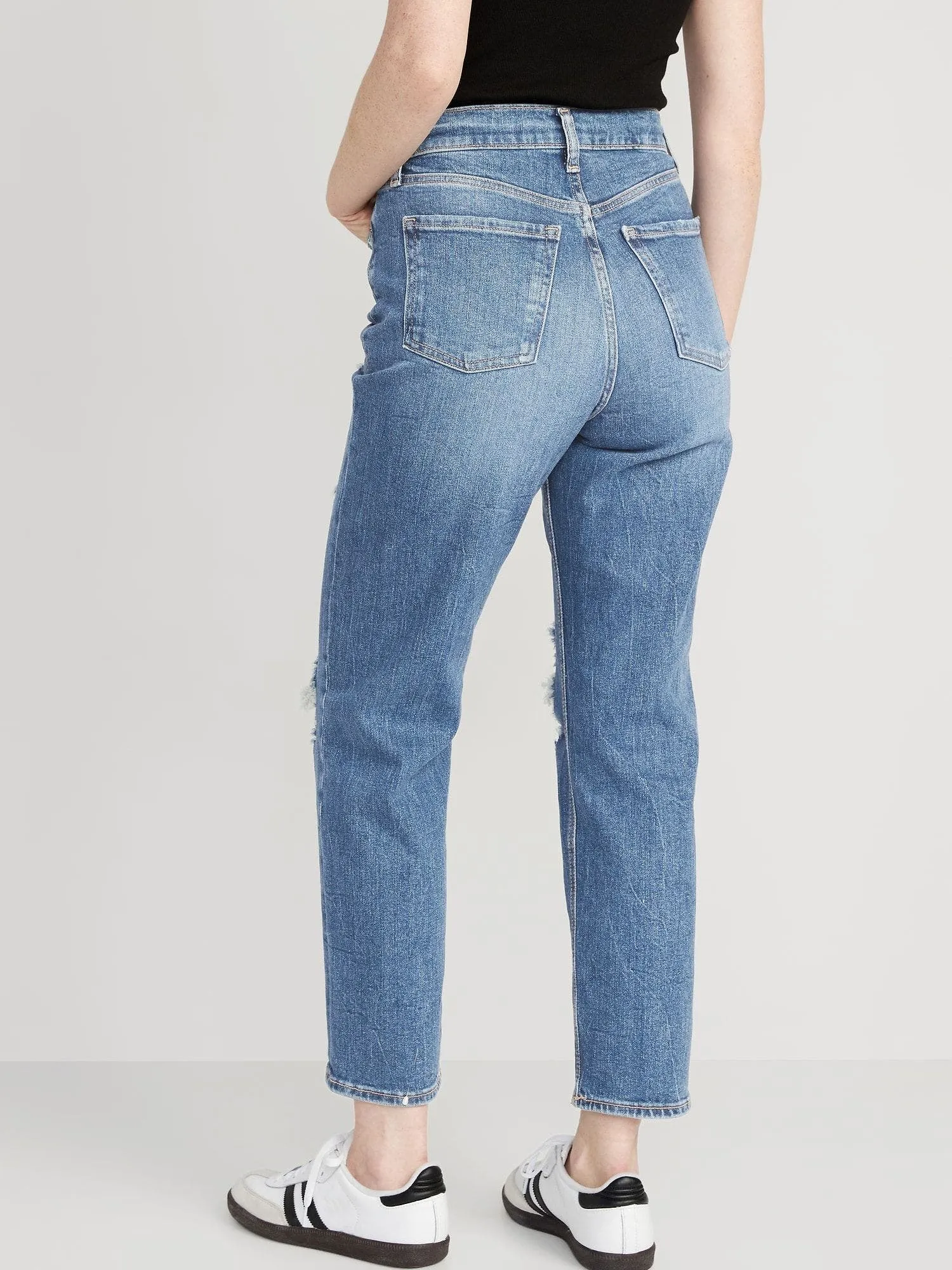 OLD NAVY Jeans Straight Extra Tiro Alto Sky-Hi Old Navy Mujer